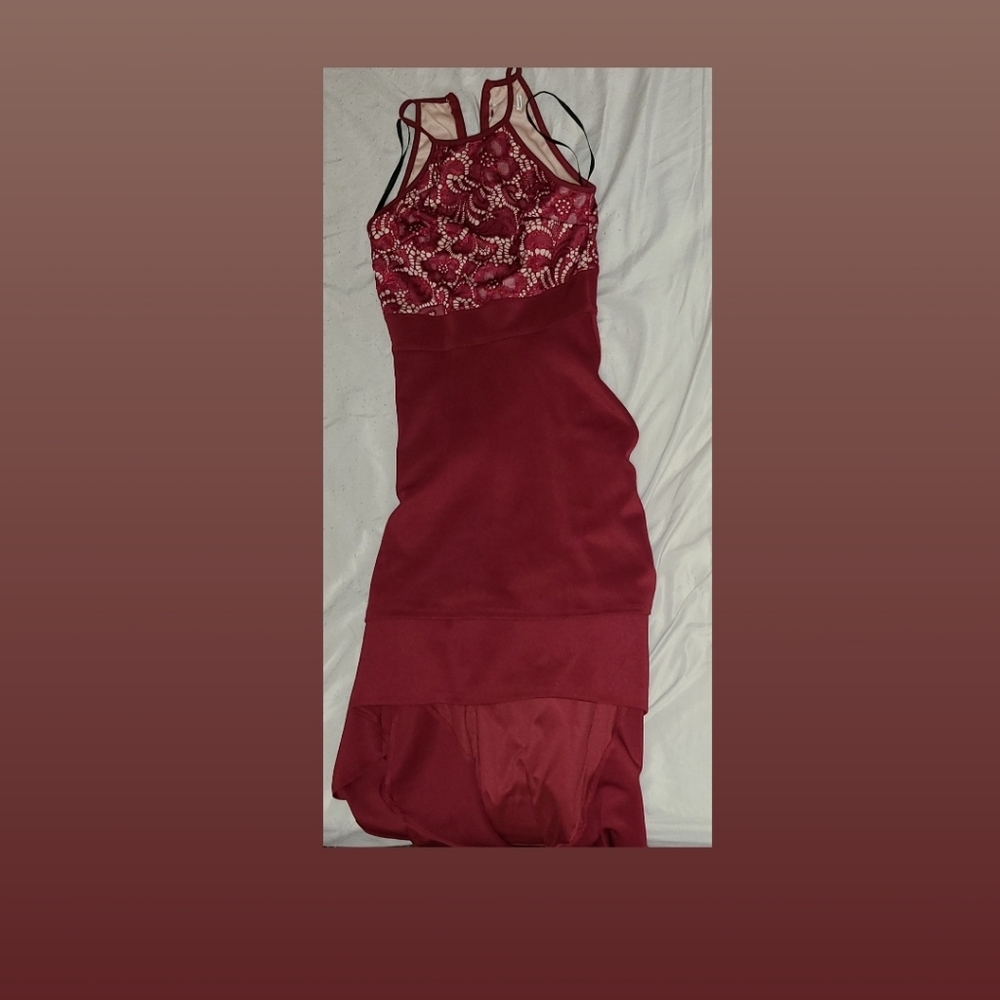 Burgundy dress